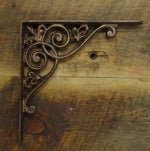Fleur De Lis Iron Corbel / Decorative Shelf Bracket - Old West Iron
