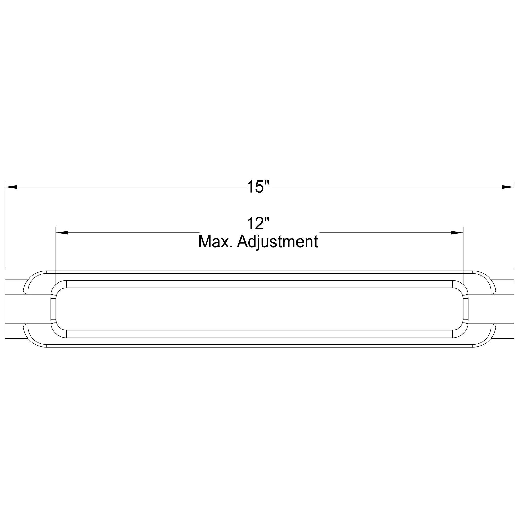1" dia. Turnbuckle Body - Old West Iron