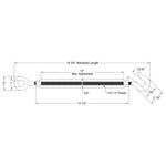 1/2" Diameter Hook to Eye Turnbuckles - Old West Iron