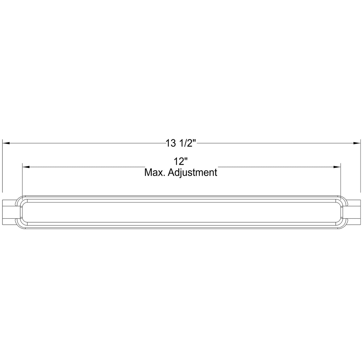 1/2" dia. Turnbuckle Body - Old West Iron