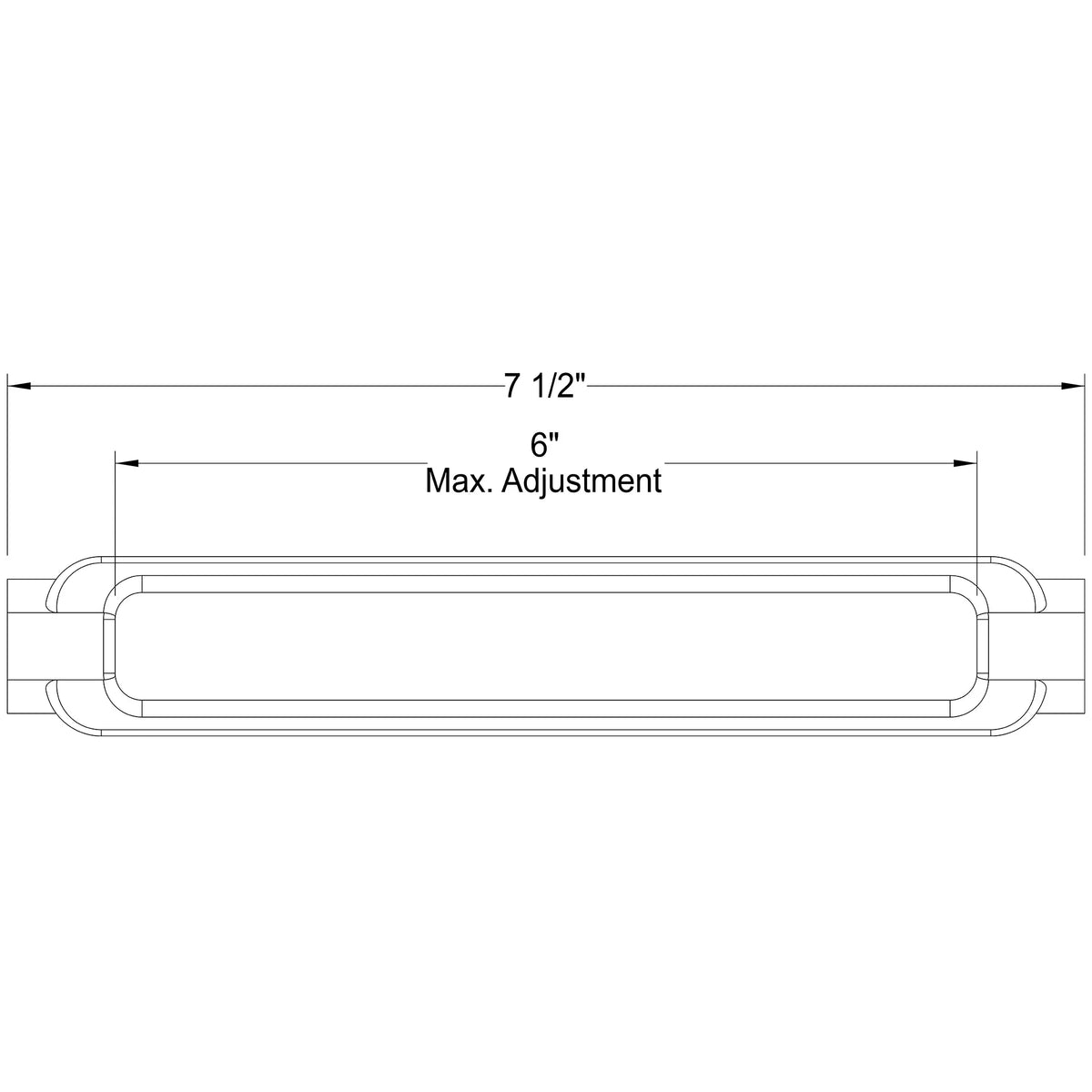 1/2" dia. Turnbuckle Body - Old West Iron