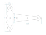 Tudor Revival Iron Hinge - Old West Iron
