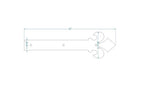 Dunmow Crest Fleur De Lis Iron Garage Door Dummy Hinge Strap - Old West Iron