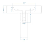 Traditional Tuscan Iron T Face Plate - Old West Iron