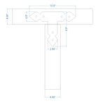 Rustic Iron T Face Plate - Old West Iron