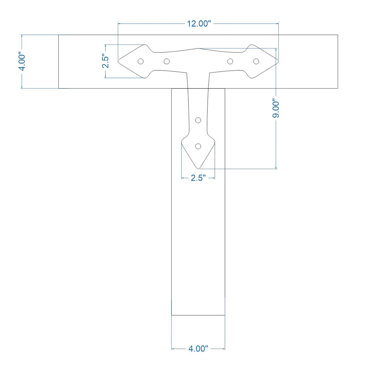 Neo Classical Iron T Face Plate - Old West Iron