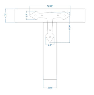 Neo Classical Iron T Face Plate - Old West Iron