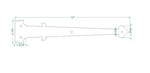 Federal Iron Garage Door Dummy Hinge Strap - Old West Iron