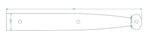 Heritage Iron Garage Door Dummy Hinge Strap - Old West Iron