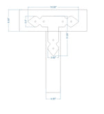 Rustic Iron T Face Plate - Old West Iron