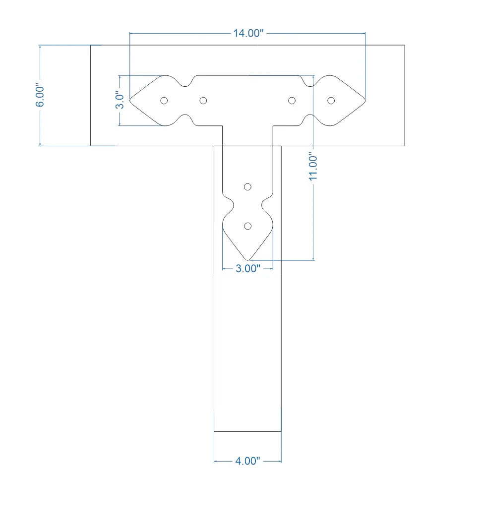 Rustic Iron T Face Plate - Old West Iron