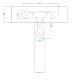 Neo Classical Iron T Face Plate - Old West Iron