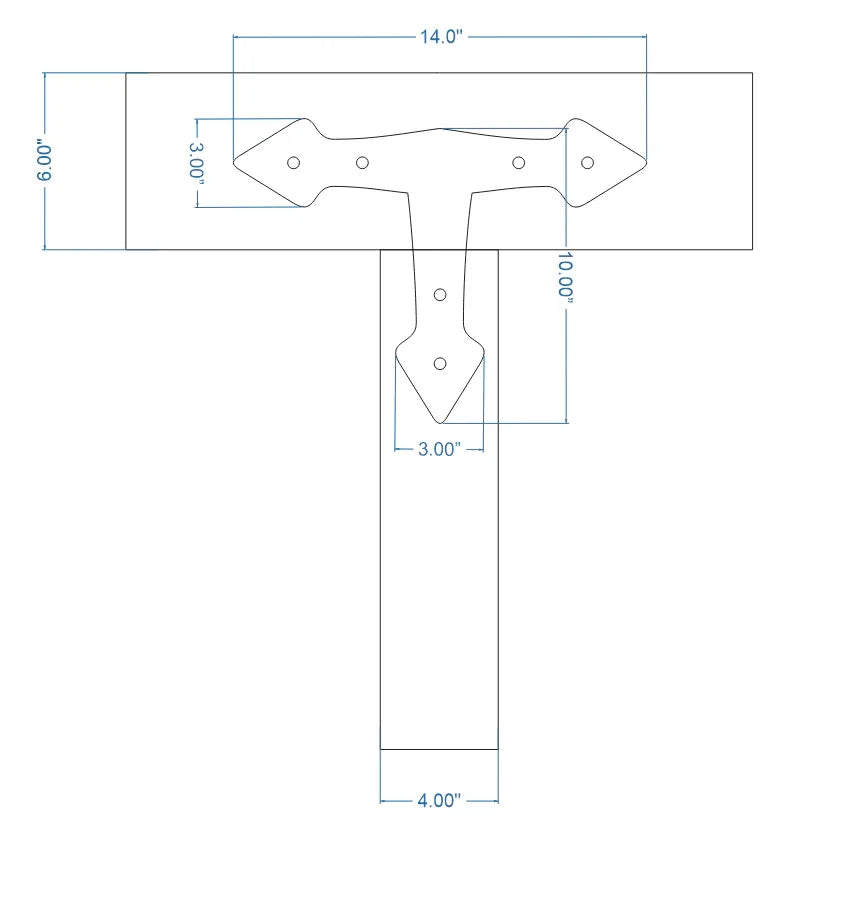 Neo Classical Iron T Face Plate - Old West Iron