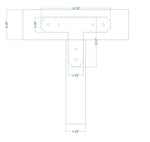 Transitional Iron T Face Plate - Old West Iron