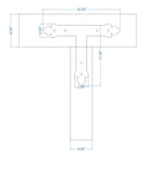 Mediterranean Iron T Face Plate - Old West Iron