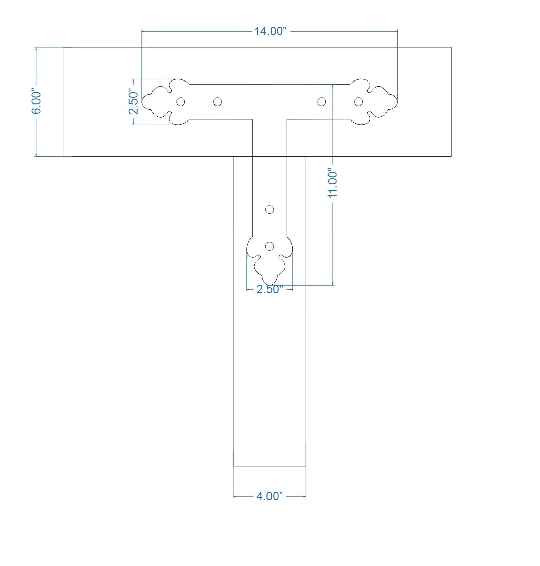 Mediterranean Iron T Face Plate - Old West Iron