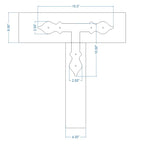 Cottage Iron T Face Plate - Old West Iron
