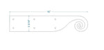 Greek Ionic Iron Garage Door Dummy Hinge Strap - Old West Iron