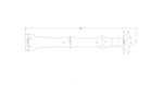 Babylonian Fleur De Lis Iron Garage Door Dummy Hinge Strap - Old West Iron