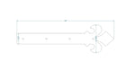 Dunmow Crest Fleur De Lis Iron Garage Door Dummy Hinge Strap - Old West Iron