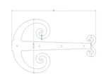 Middle Age Europe Wrought Iron Garage Door Dummy Hinge Strap - Old West Iron