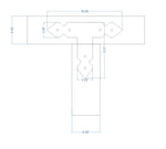 Rustic Iron T Face Plate - Old West Iron