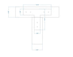 Plain Straight Iron T Face Plate - Old West Iron