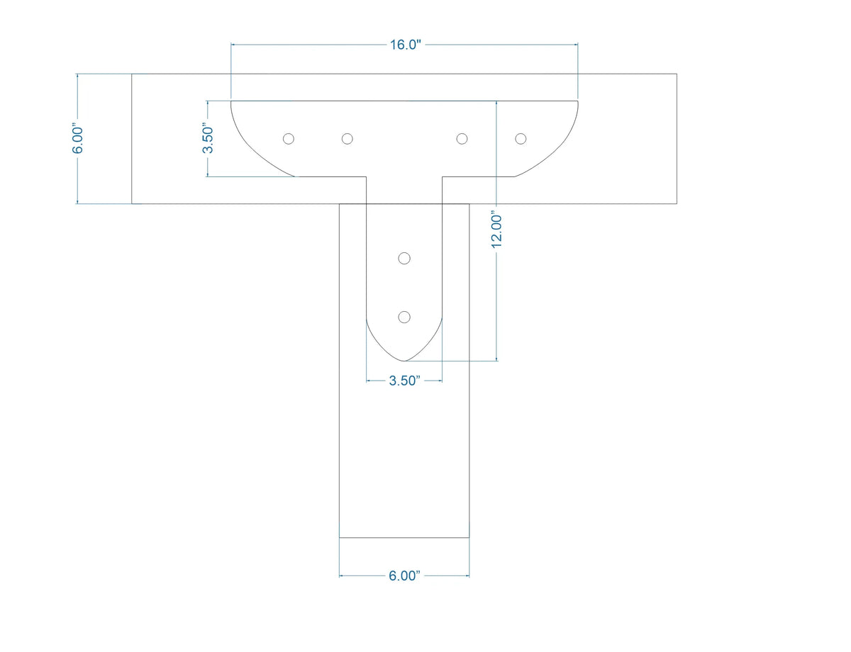Tuscan Iron T Face Plate - Old West Iron