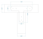 Colonial Iron T Face Plate - Old West Iron