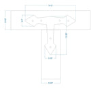 Neo Classical Iron T Face Plate - Old West Iron