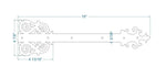 Gothic Cathedral Iron Garage Door Dummy Hinge Strap - Old West Iron