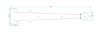 Federal Iron Garage Door Dummy Hinge Strap - Old West Iron