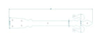 Florence Fleur De Lis Iron Garage Door Dummy Hinge Strap - Old West Iron