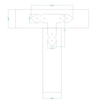 Rustic Iron T Face Plate - Old West Iron