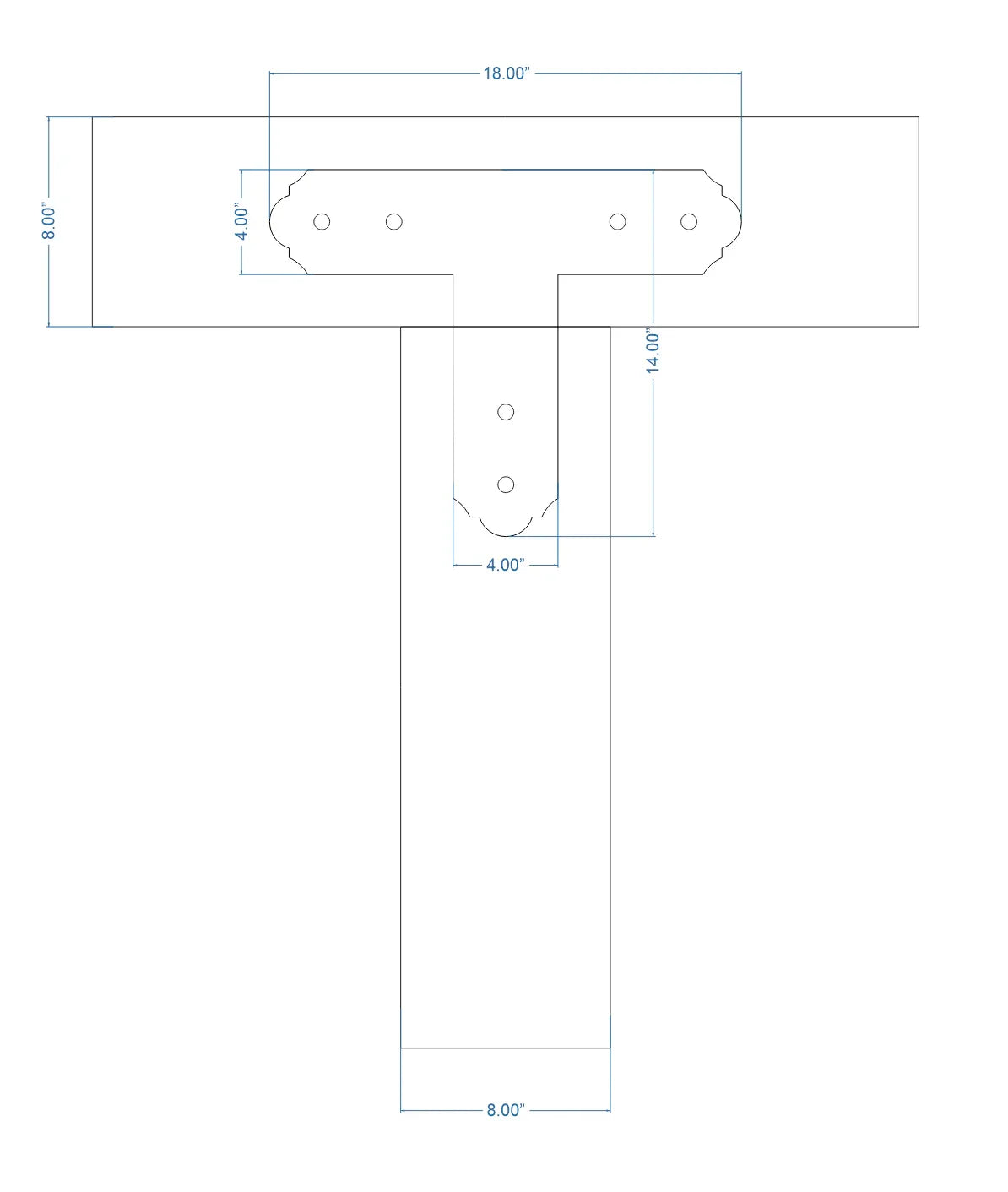 Classic Iron T Face Plate - Old West Iron