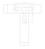 Neo Classical Iron T Face Plate - Old West Iron