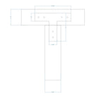 Plain Straight Iron T Face Plate - Old West Iron