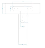 Transitional Iron T Face Plate - Old West Iron