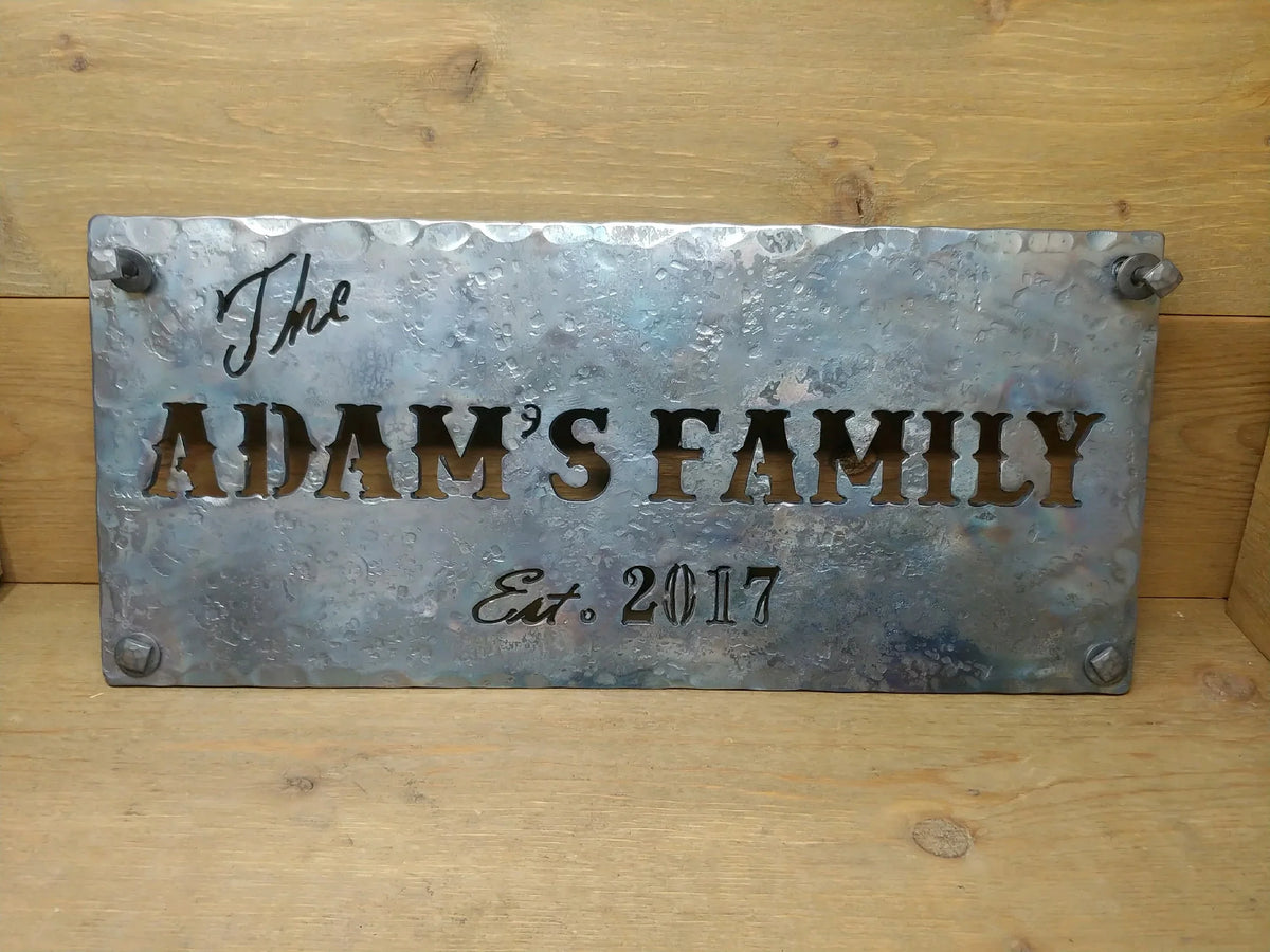 Rustic Iron Name Sign - Old West Iron