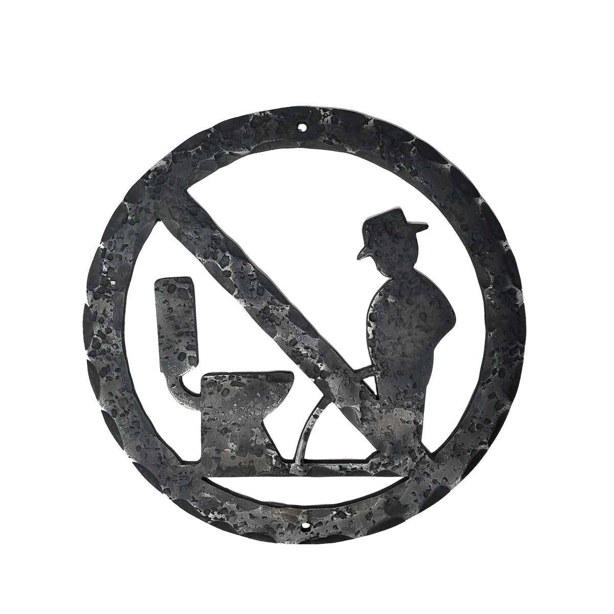 Peeing Cowboy Sign - Old West Iron