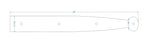 Heritage Iron Garage Door Dummy Hinge Strap - Old West Iron