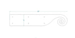 Greek Ionic Iron Garage Door Dummy Hinge Strap - Old West Iron