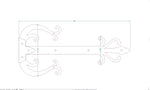 Celtic Iron Garage Door Dummy Hinge Strap - Old West Iron
