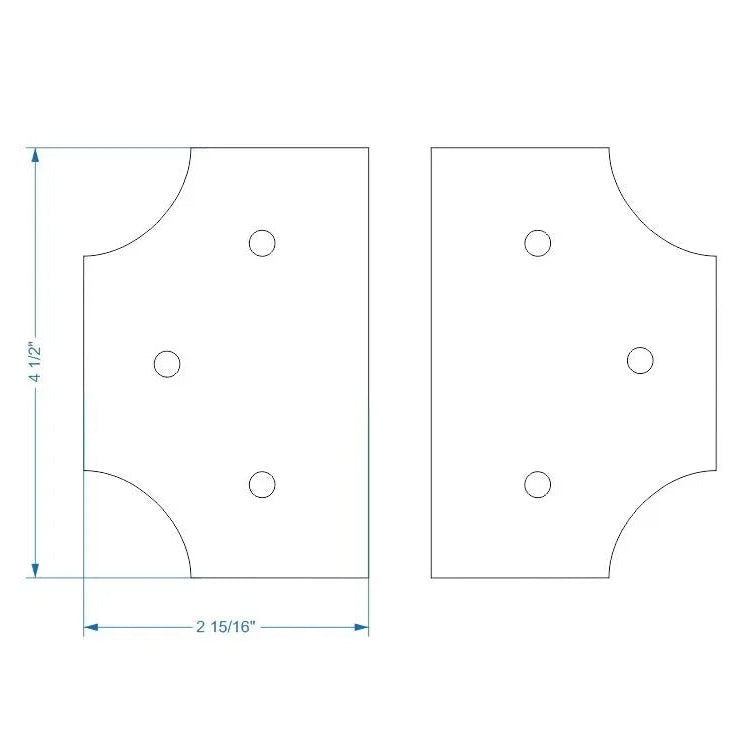 Transitional Iron Hinge - Old West Iron