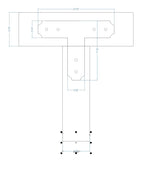 Transitional Iron T Face Plate - Old West Iron