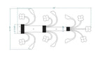XL 14th Century Wrought Iron Faux Hinge Strap - Old West Iron