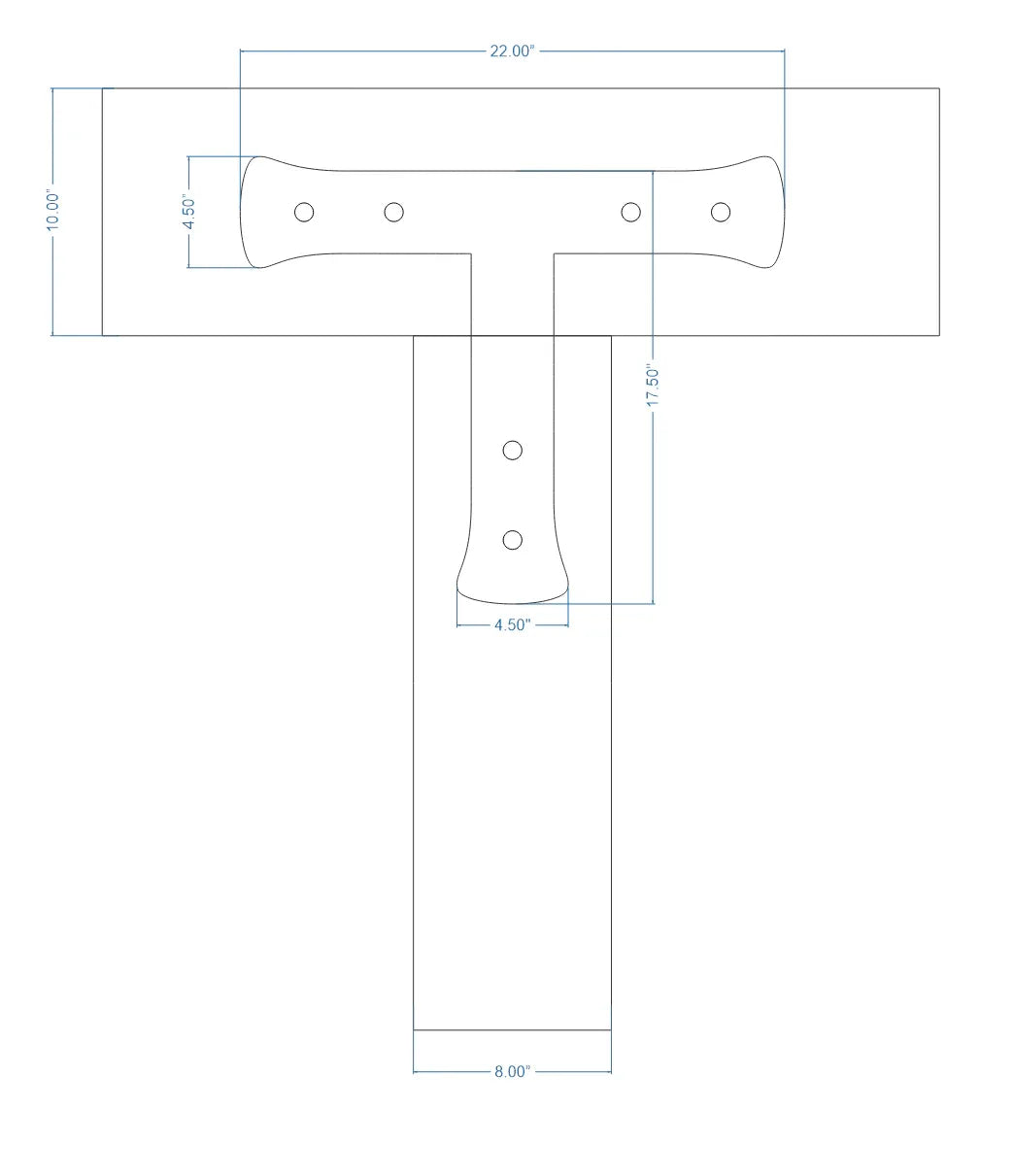 Traditional Tuscan Iron T Face Plate - Old West Iron