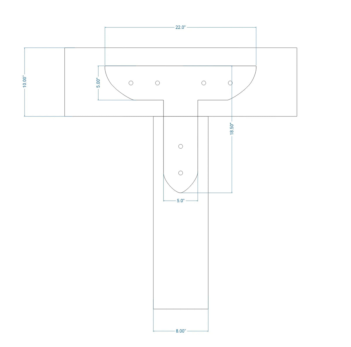 Tuscan Iron T Face Plate - Old West Iron