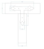 Mediterranean Iron T Face Plate - Old West Iron