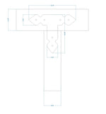 Rustic Iron T Face Plate - Old West Iron